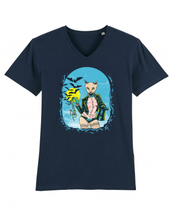 Retro Cat Woman French Navy