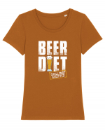 Beer Diet Tricou mânecă scurtă guler larg fitted Damă Expresser