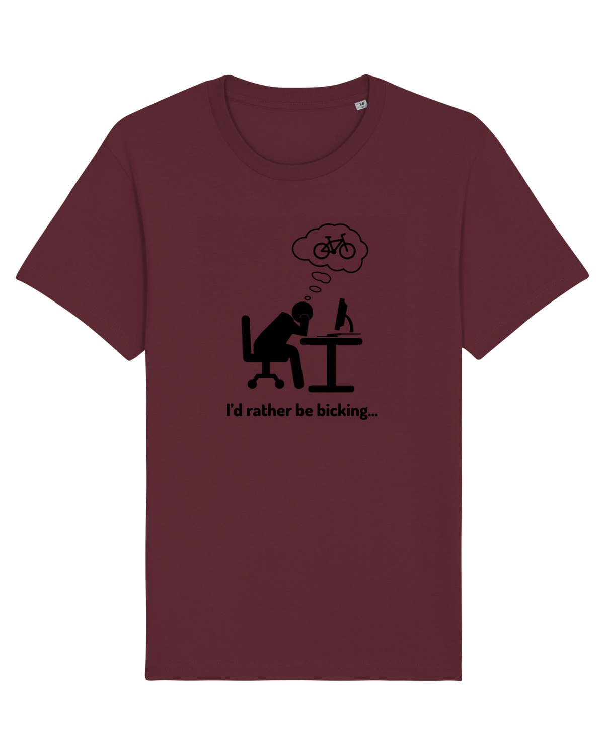 Tricou mânecă scurtă Unisex Rocker Burgundy