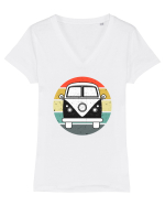 Hippie van  Tricou mânecă scurtă guler V Damă Evoker