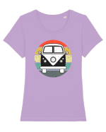 Hippie van  Tricou mânecă scurtă guler larg fitted Damă Expresser