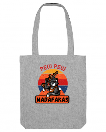 Pew Pew Madafakas Cat Heather Grey