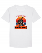 Pew Pew Madafakas Cat Tricou mânecă scurtă guler larg Bărbat Skater