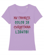 Christmas Lights Tricou mânecă scurtă guler larg fitted Damă Expresser