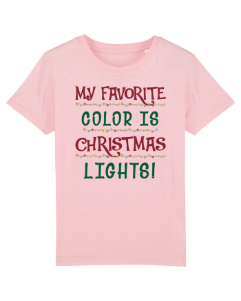 Christmas Lights Cotton Pink