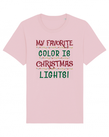 Christmas Lights Cotton Pink