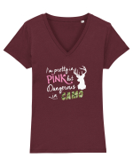 Pink and Camo Tricou mânecă scurtă guler V Damă Evoker
