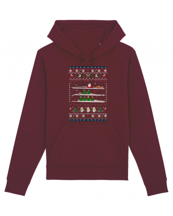 Canoe Christmas Burgundy