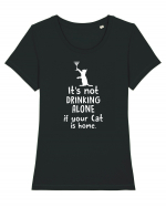 Drinking alone Tricou mânecă scurtă guler larg fitted Damă Expresser