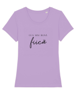 Cea mai bună fiică.  Tricou mânecă scurtă guler larg fitted Damă Expresser