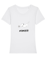 cafea si yoga Tricou mânecă scurtă guler larg fitted Damă Expresser