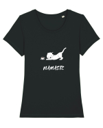 cafea si yoga 2 Tricou mânecă scurtă guler larg fitted Damă Expresser