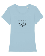 Cel mai bun tată.  Tricou mânecă scurtă guler larg fitted Damă Expresser