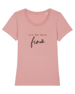 Cea mai bună fină.  Tricou mânecă scurtă guler larg fitted Damă Expresser