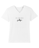 Cel mai bun văr.  Tricou mânecă scurtă guler V Bărbat Presenter