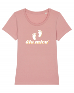 Ăla micu' (picioare de bebeluș)  Tricou mânecă scurtă guler larg fitted Damă Expresser