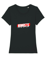 namaste yoga2 Tricou mânecă scurtă guler larg fitted Damă Expresser