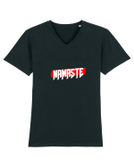namaste yoga2 Tricou mânecă scurtă guler V Bărbat Presenter