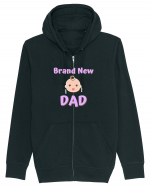 Brand New Dad. (roz, fetiță)  Hanorac cu fermoar Unisex Connector