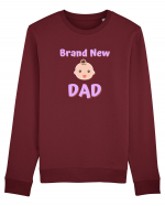 Brand New Dad. (roz, fetiță)  Bluză mânecă lungă Unisex Rise