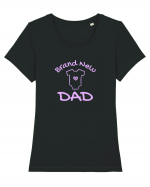 Brand New Dad (roz, fetiță)  Tricou mânecă scurtă guler larg fitted Damă Expresser