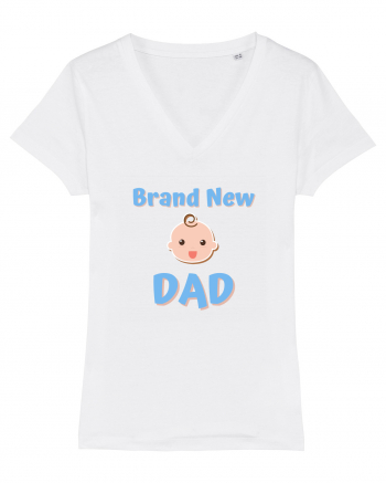 Brand New Dad (albastru, băiat)  White