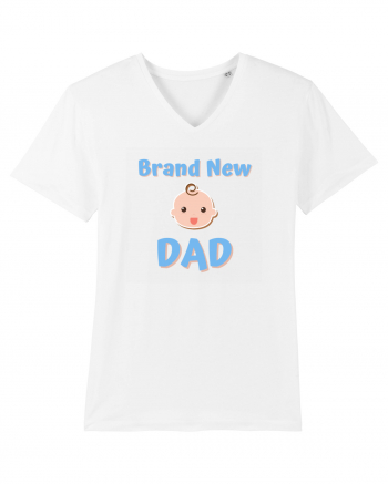 Brand New Dad (albastru, băiat)  White