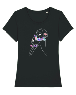 Comoara din interior Tricou mânecă scurtă guler larg fitted Damă Expresser