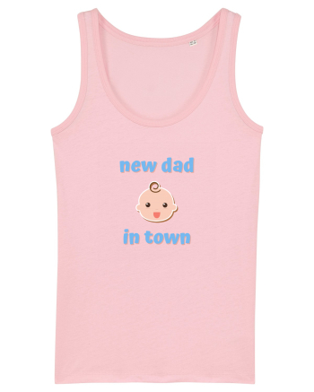New dad in town. (albastru, băiat)  Cotton Pink