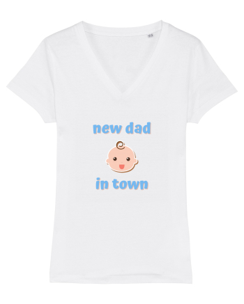 New dad in town. (albastru, băiat)  White