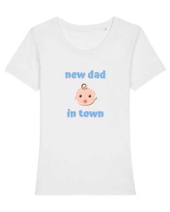 New dad in town. (albastru, băiat)  White