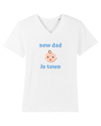 New dad in town. (albastru, băiat)  White