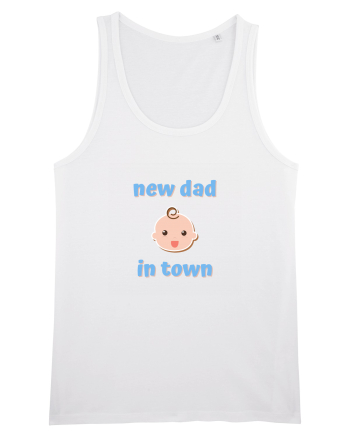 New dad in town. (albastru, băiat)  White
