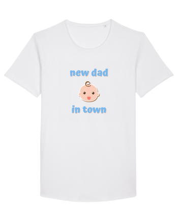 New dad in town. (albastru, băiat)  White
