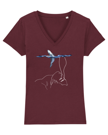 whale in minde Burgundy