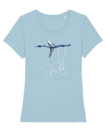 whale in minde Sky Blue