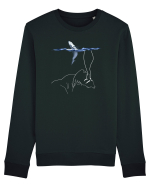 whale in minde Bluză mânecă lungă Unisex Rise