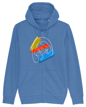 Girl in color Bright Blue