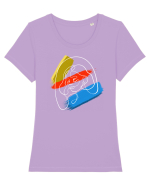 Girl in color Tricou mânecă scurtă guler larg fitted Damă Expresser