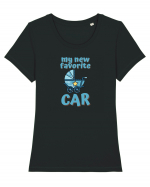 My new favorite car (cărucior bebeluș)  Tricou mânecă scurtă guler larg fitted Damă Expresser