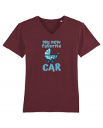 My new favorite car (cărucior bebeluș)  Tricou mânecă scurtă guler V Bărbat Presenter