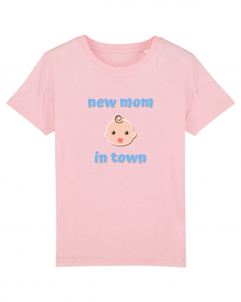 New mom in town. (albastru, băiat)  Cotton Pink