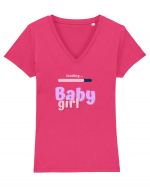 Loading baby girl.  Tricou mânecă scurtă guler V Damă Evoker