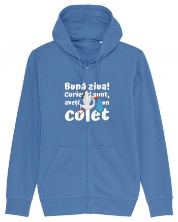 Curier Barză, aveți un colet.  Bright Blue