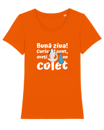 Curier Barză, aveți un colet.  Bright Orange