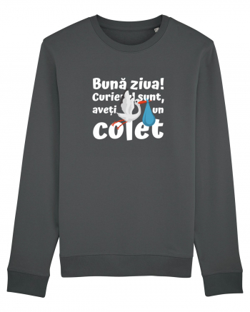 Curier Barză, aveți un colet.  Anthracite