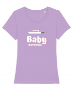 Loading baby in progress. (alb)  Tricou mânecă scurtă guler larg fitted Damă Expresser