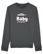 Loading baby in progress. (alb)  Bluză mânecă lungă Unisex Rise