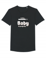 Loading baby in progress. (alb)  Tricou mânecă scurtă guler larg Bărbat Skater