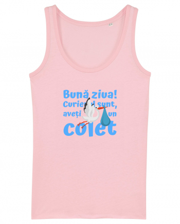 Curier Barză, aveți un colet. (albastru, băiat)  Cotton Pink